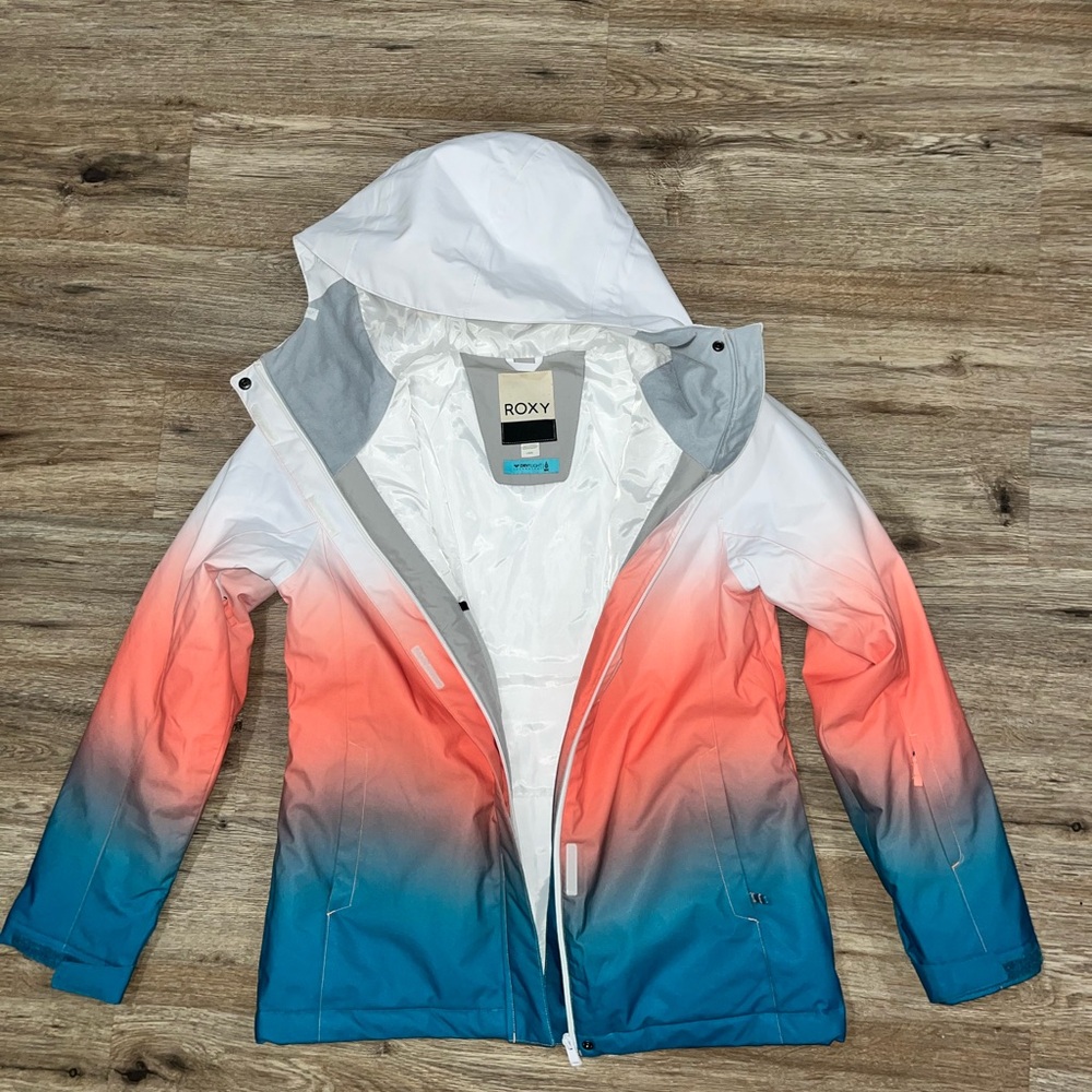 Roxy White And Gradient Jacket Roxy Ski Snowboard… - image 1